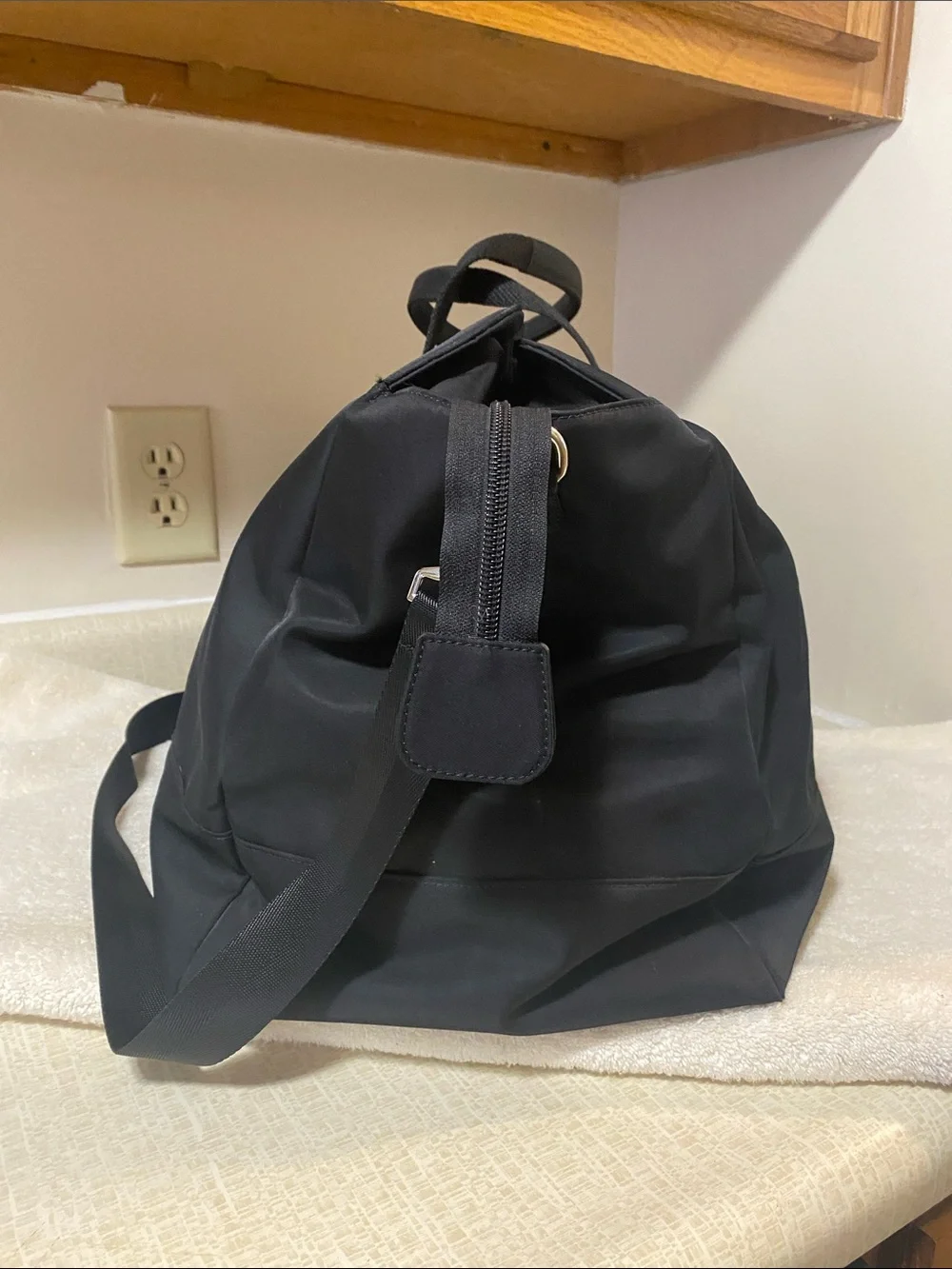 kate spade Black Nylon Travel, or weekender bag with Adjustable Shoulder Strap